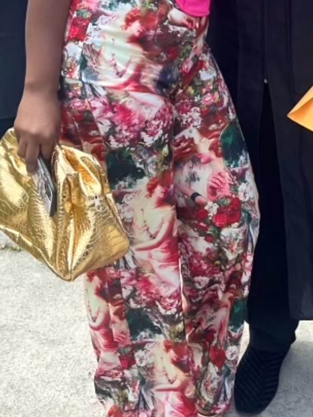 PrettyLittleThing Multicolor Floral Wide Leg Pants